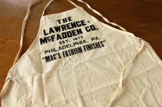 画像1: デッドストック ビンテージ THE LAWRENCE McFADDEN キャンバス ワークエプロン 生成り (1)