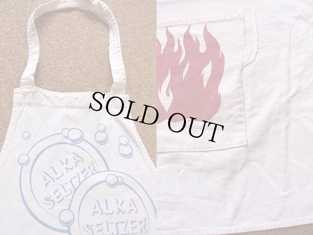 画像3: ビンテージ ALKA SELTZER コットン エプロン (3)