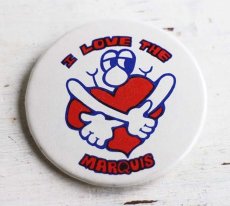 画像1: ビンテージ I LOVE THE MARQUIS 缶バッジ (1)