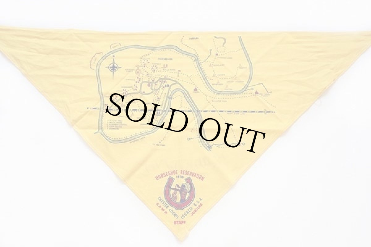 画像2: 70s BSA ボーイスカウト インディアン マップ ネッカチーフ 黄 (2)