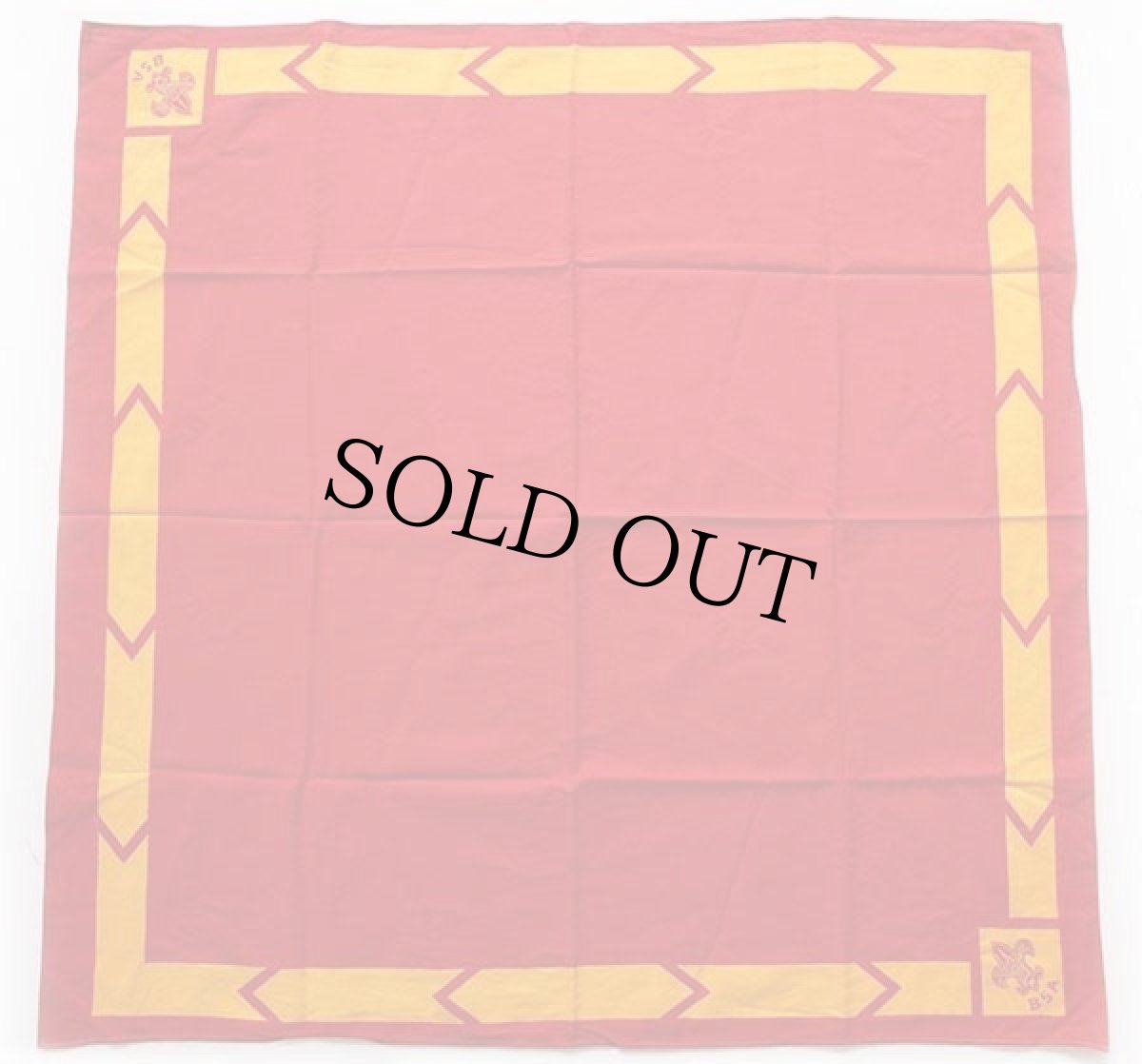 画像2: ビンテージ BSA ボーイスカウト ネッカチーフ 大判 赤×黄 (2)