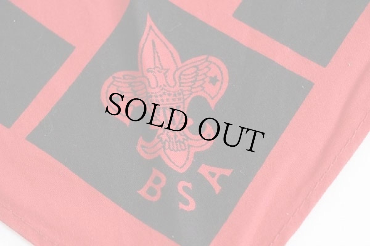 画像3: ビンテージ BSA ボーイスカウト ネッカチーフ 赤×黒 (3)