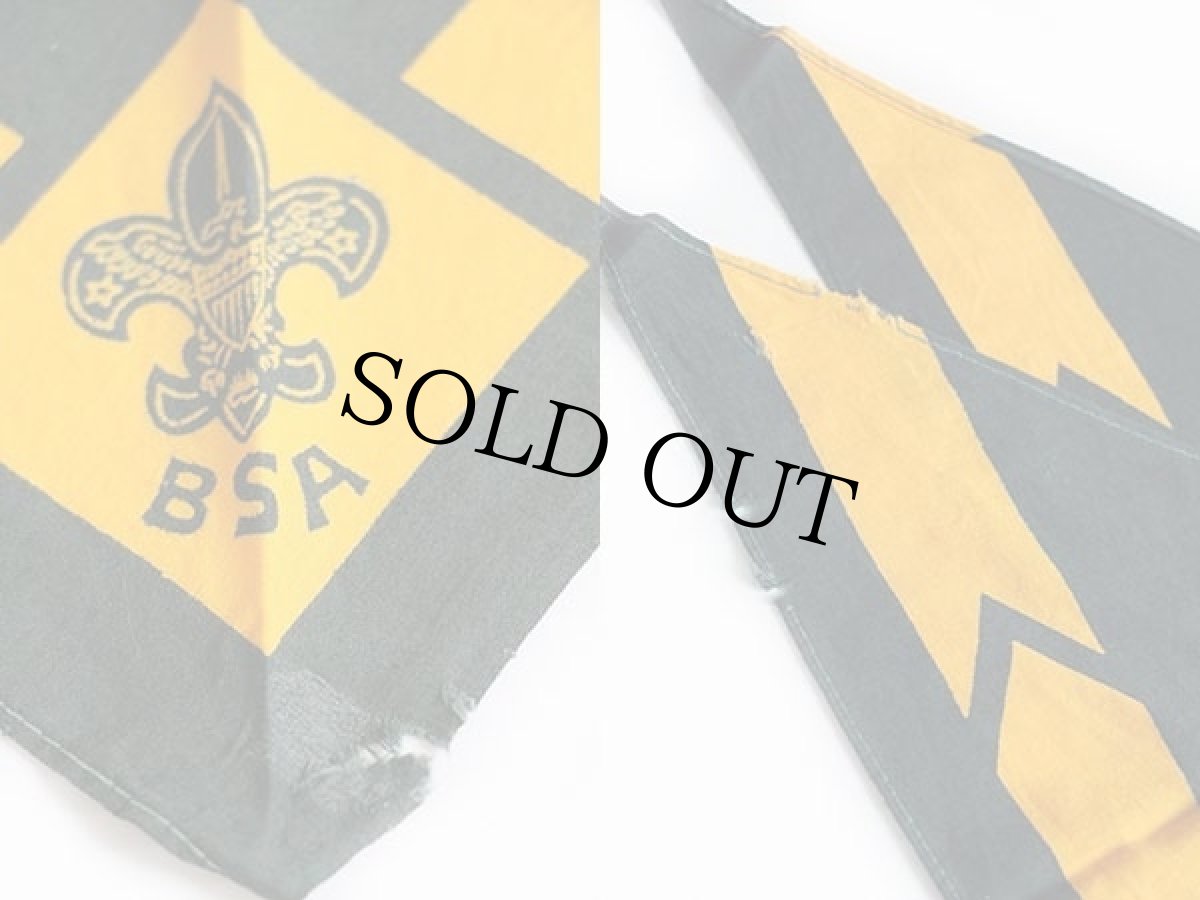 画像3: ビンテージ BSA ボーイスカウト ネッカチーフ 緑×黄色★B (3)