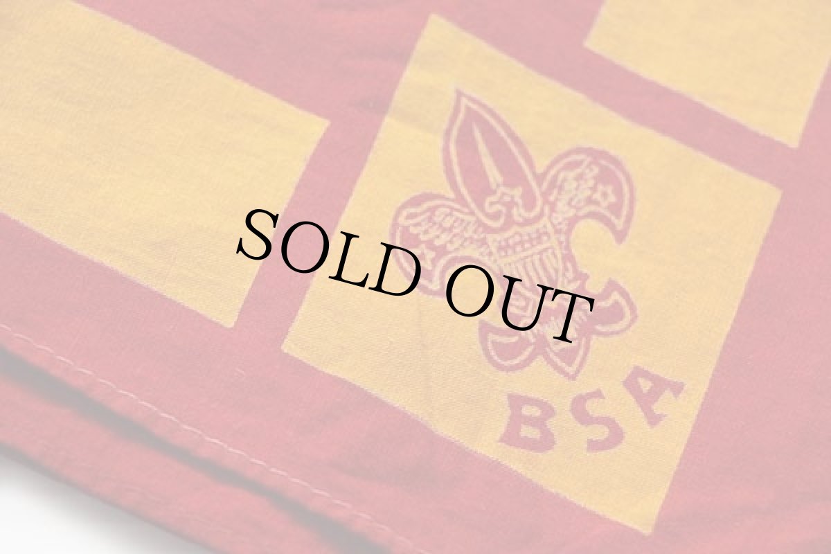 画像3: ビンテージ BSA ボーイスカウト ネッカチーフ 大判 赤×黄 (3)