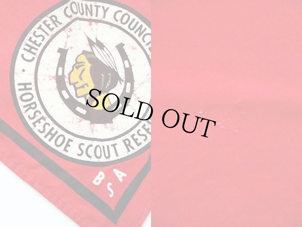 画像3: ビンテージ BSA ボーイスカウト インディアンヘッド ネッカチーフ 赤 (3)