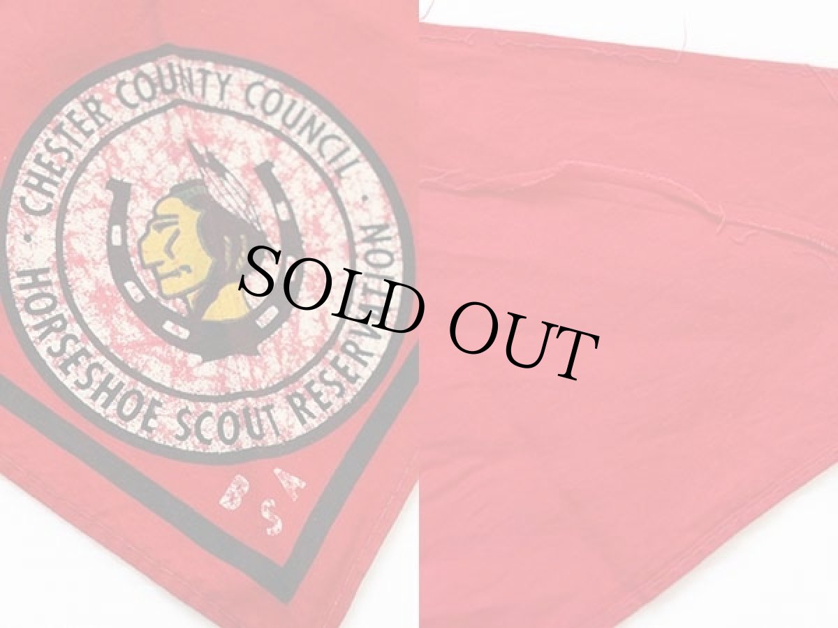 画像3: ビンテージ BSA ボーイスカウト インディアンヘッド ネッカチーフ 赤★J (3)