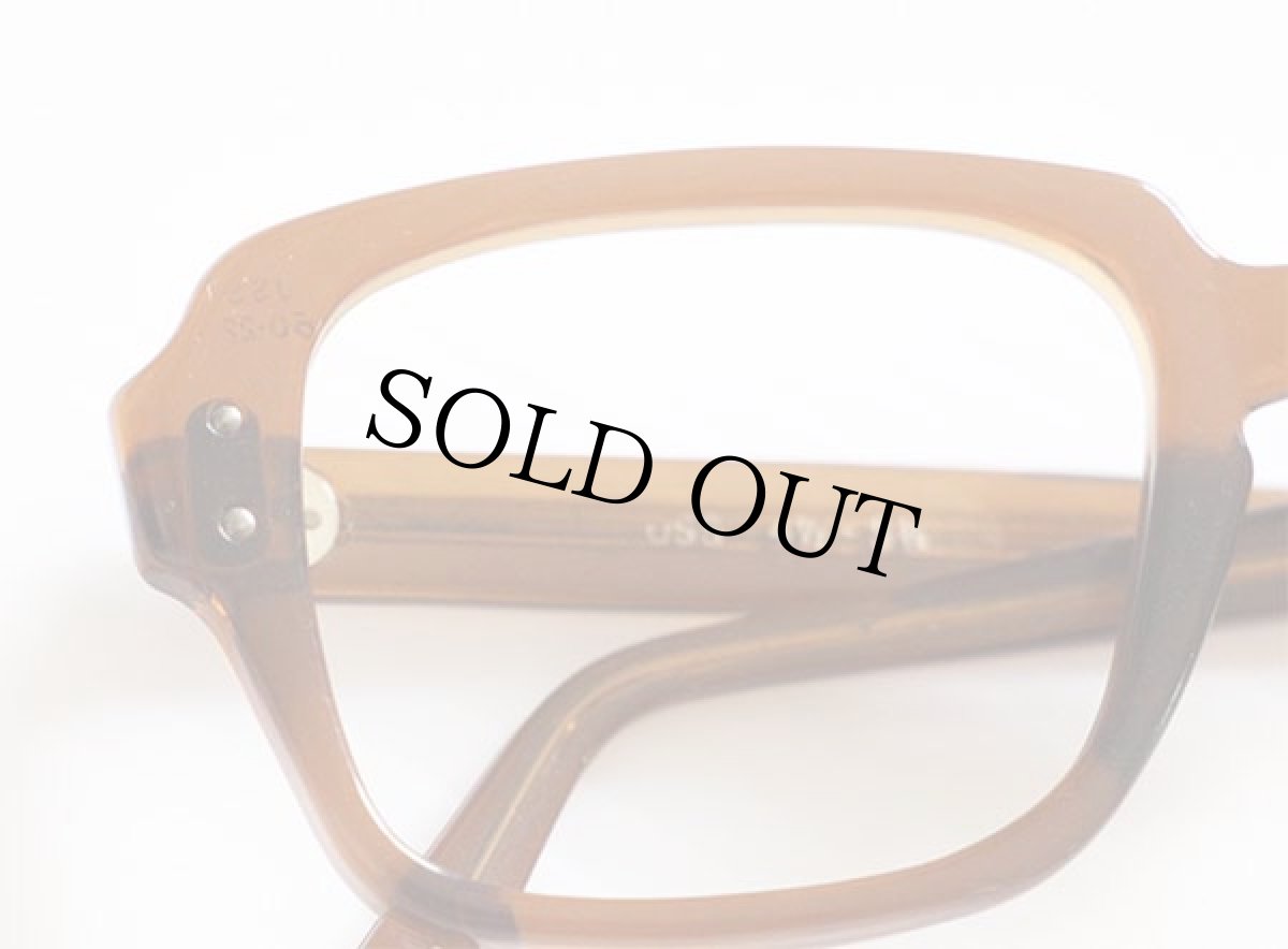 画像6: デッドストック ビンテージ 米軍 USS メガネフレーム アンバー (6)