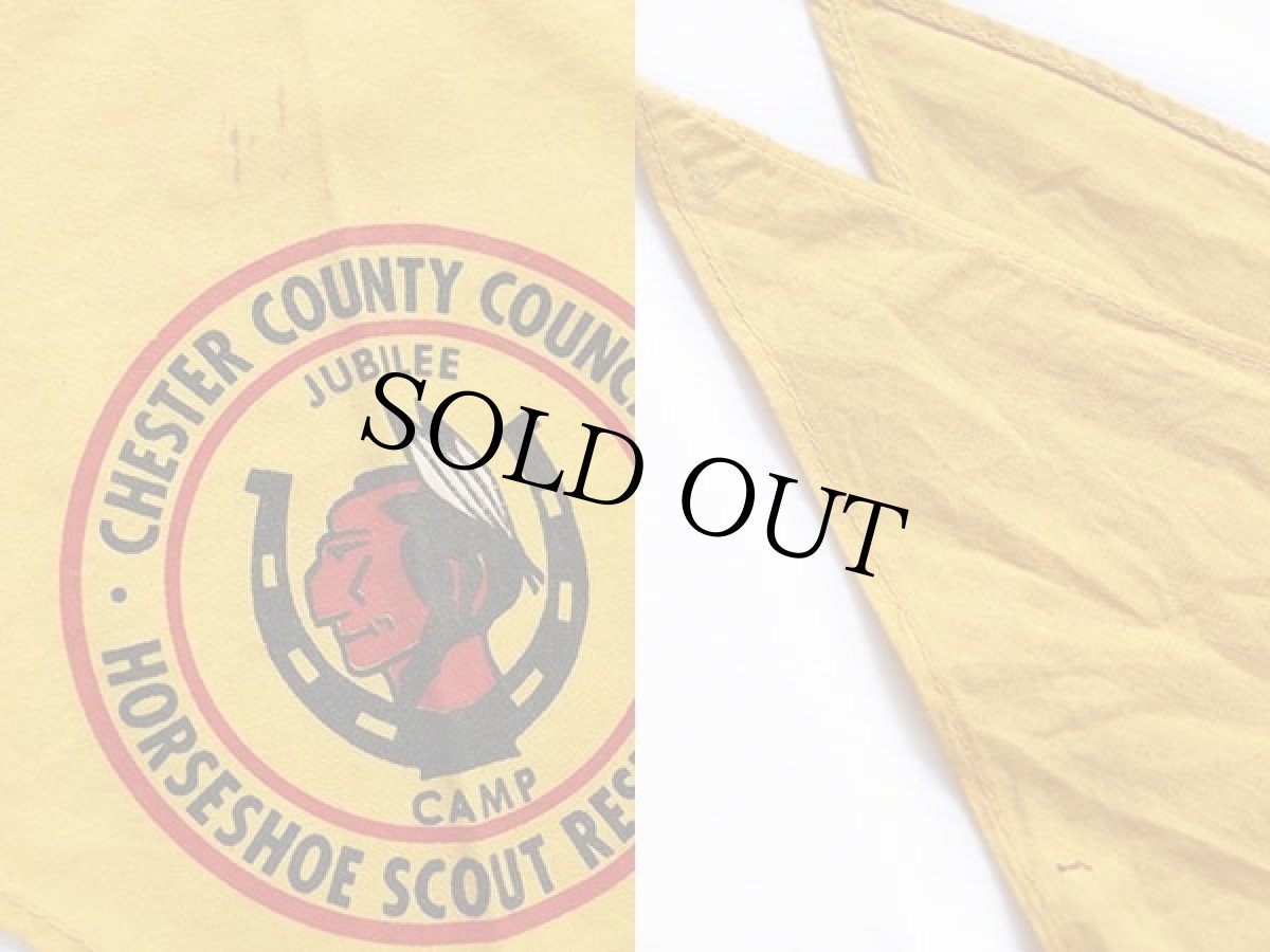 画像3: ビンテージ BSA ボーイスカウト インディアンヘッド ネッカチーフ 黄★Q (3)