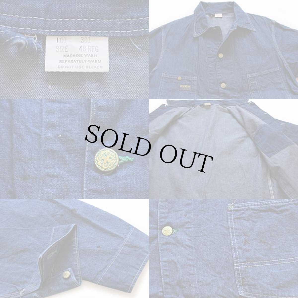 画像3: 70s OSHKOSH B'GOSH デニム カバーオール 48 REG (3)