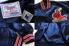 画像3: 90s STARTERスターター MLB Diamond Collection カージナルス ナイロンスタジャン 紺 M (3)