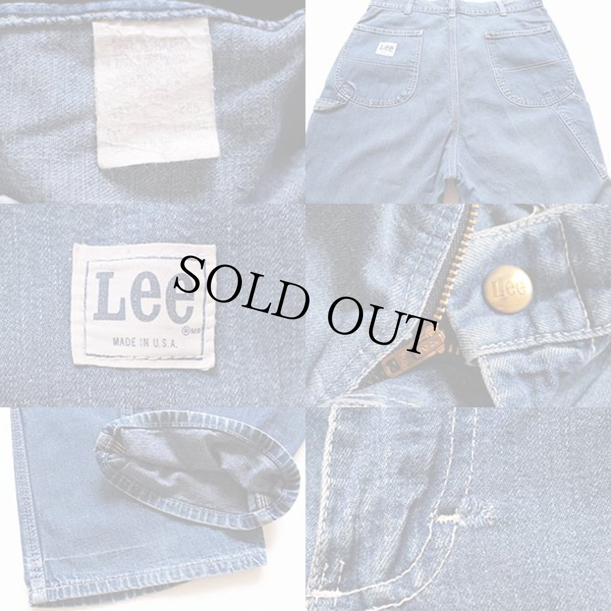 画像3: 70s USA製 Leeリー デニム ペインターパンツ w33 L34 (3)