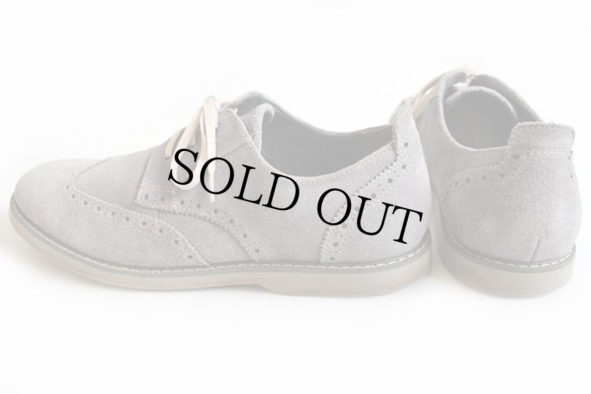 画像2: FLORSHEIMフローシャイム ウイングチップ スエード レザーシューズ ライトグレー 9★革靴 (2)