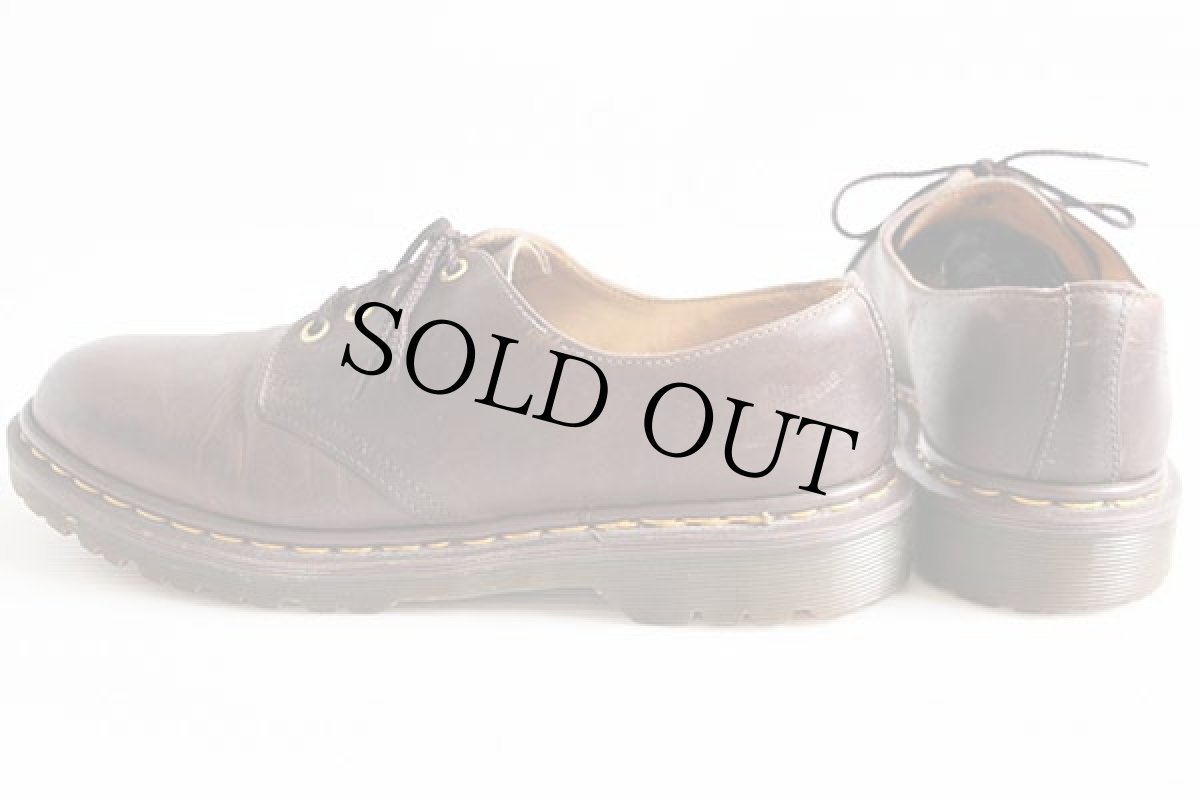 画像2: 英国製 DR.MARTENSドクターマーチン 4ホール レザーシューズ 焦げ茶 UK9 (2)