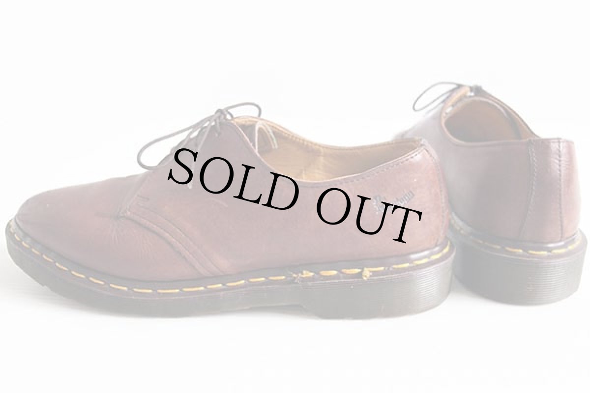 画像2: 英国製 DR.MARTENSドクターマーチン 3ホール レザーシューズ 茶 UK9 (2)