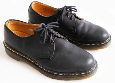 画像1: 英国製 DR.MARTENSドクターマーチン 3ホール レザーシューズ 黒 UK7 (1)