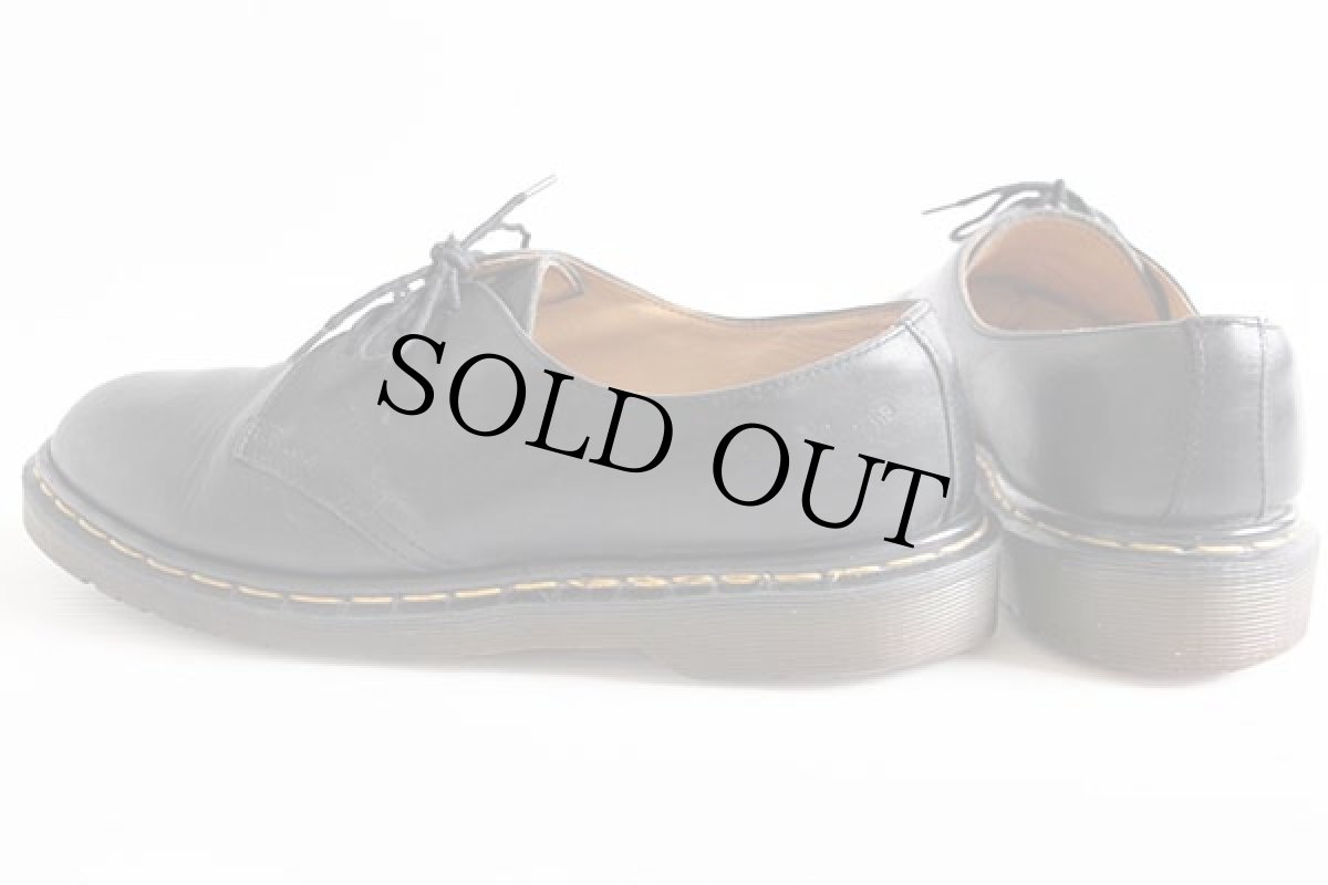 画像2: 英国製 DR.MARTENSドクターマーチン 3ホール レザーシューズ 黒 UK8 (2)