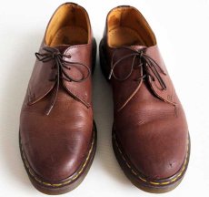 画像3: 英国製 DR.MARTENSドクターマーチン 3ホール レザーシューズ 茶 UK9 (3)