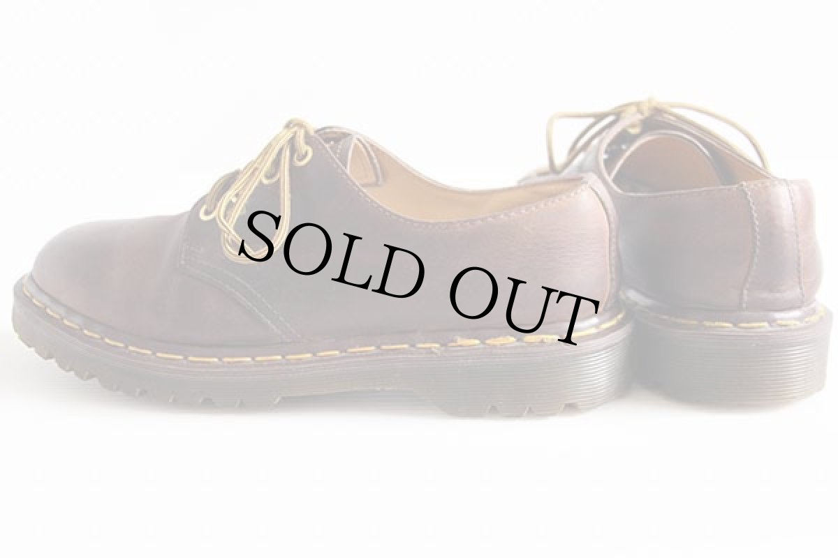 画像2: 英国製 DR.MARTENSドクターマーチン 4ホール レザーシューズ 焦げ茶 UK7 (2)