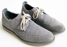 画像1: FLORSHEIMフローシャイム ウイングチップ スエード レザーシューズ ライトグレー 9★革靴 (1)