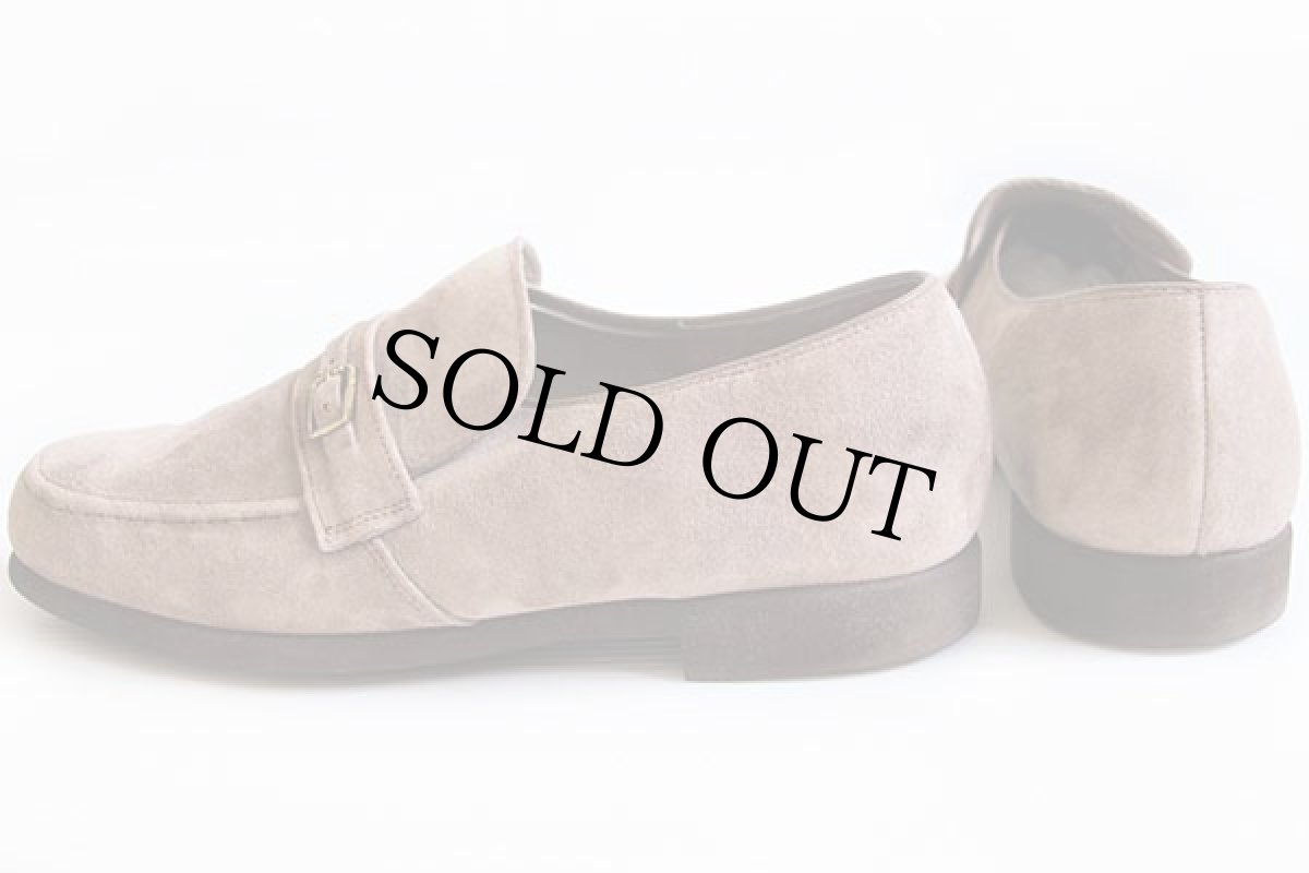 画像2: 80s USA製 Hush Puppiesハッシュパピー スエード レザーシューズ グレーベージュ 9E★革靴 (2)