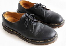 画像1: 英国製 DR.MARTENSドクターマーチン 3ホール レザーシューズ 黒 UK8 (1)