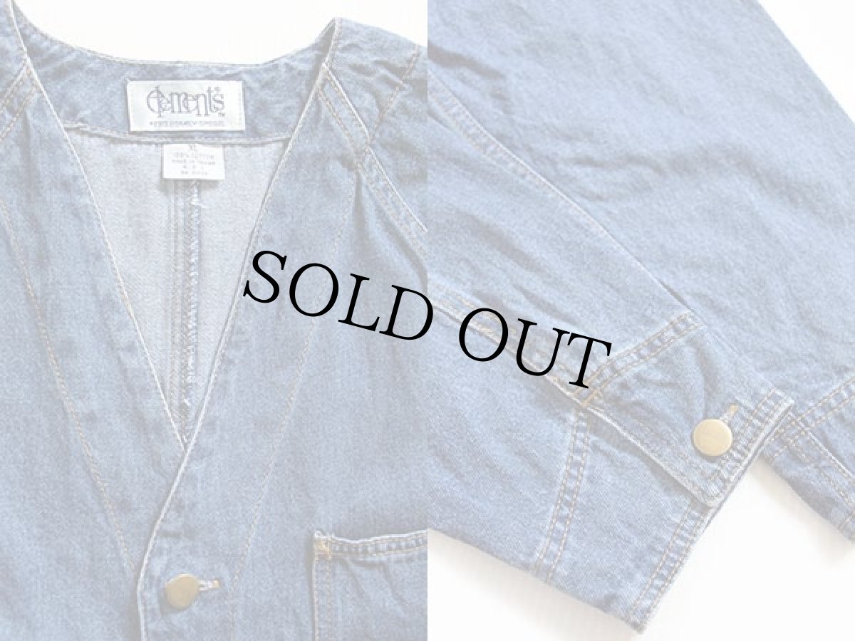 画像3: 90s elements ショート丈 デニム エンジニアジャケット XL (3)