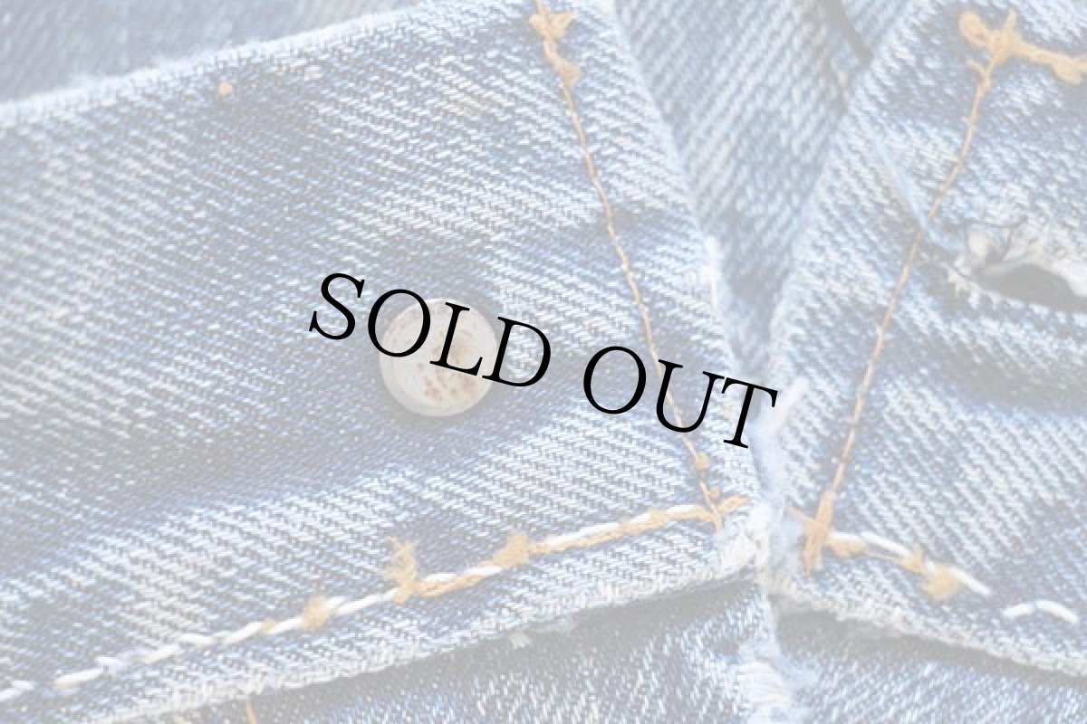 画像5: 60s USA製 LEVI'Sリーバイス 70505 BIGE ダメージ デニムジャケット (5)