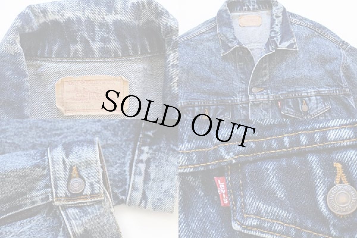 画像3: 80s USA製 Levi'sリーバイス 70507 ケミカルウォッシュ デニムジャケット 4ポケット XL★アシッド (3)
