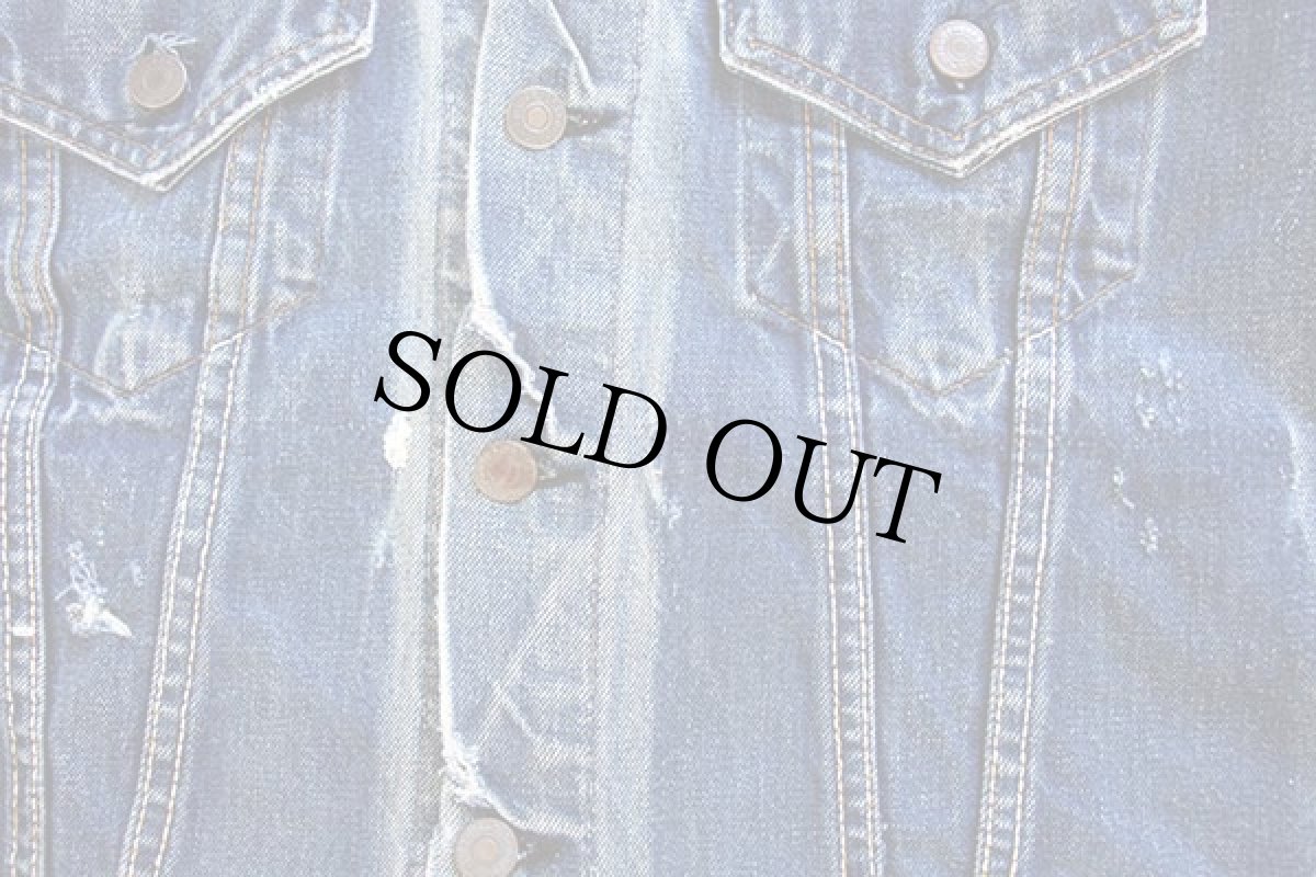 画像7: 60s USA製 LEVI'Sリーバイス 70505 BIGE ダメージ デニムジャケット (7)