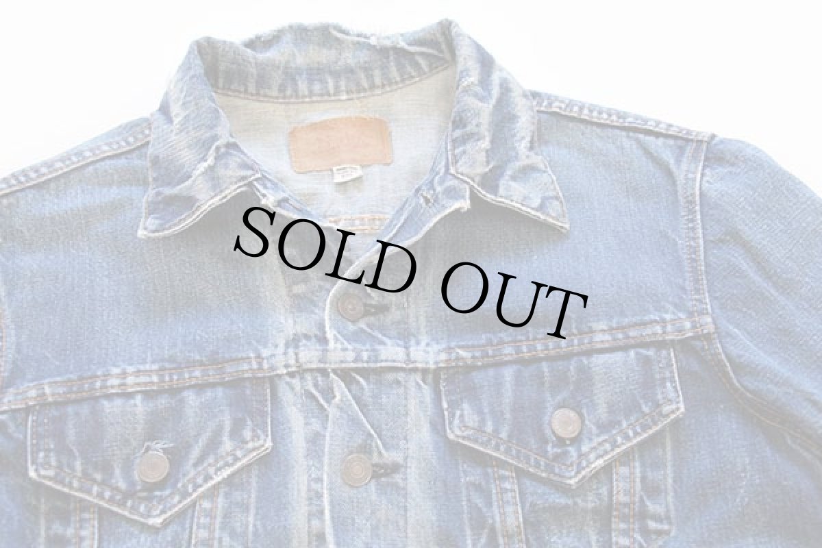 画像3: 60s USA製 LEVI'Sリーバイス 70505 BIGE ダメージ デニムジャケット (3)