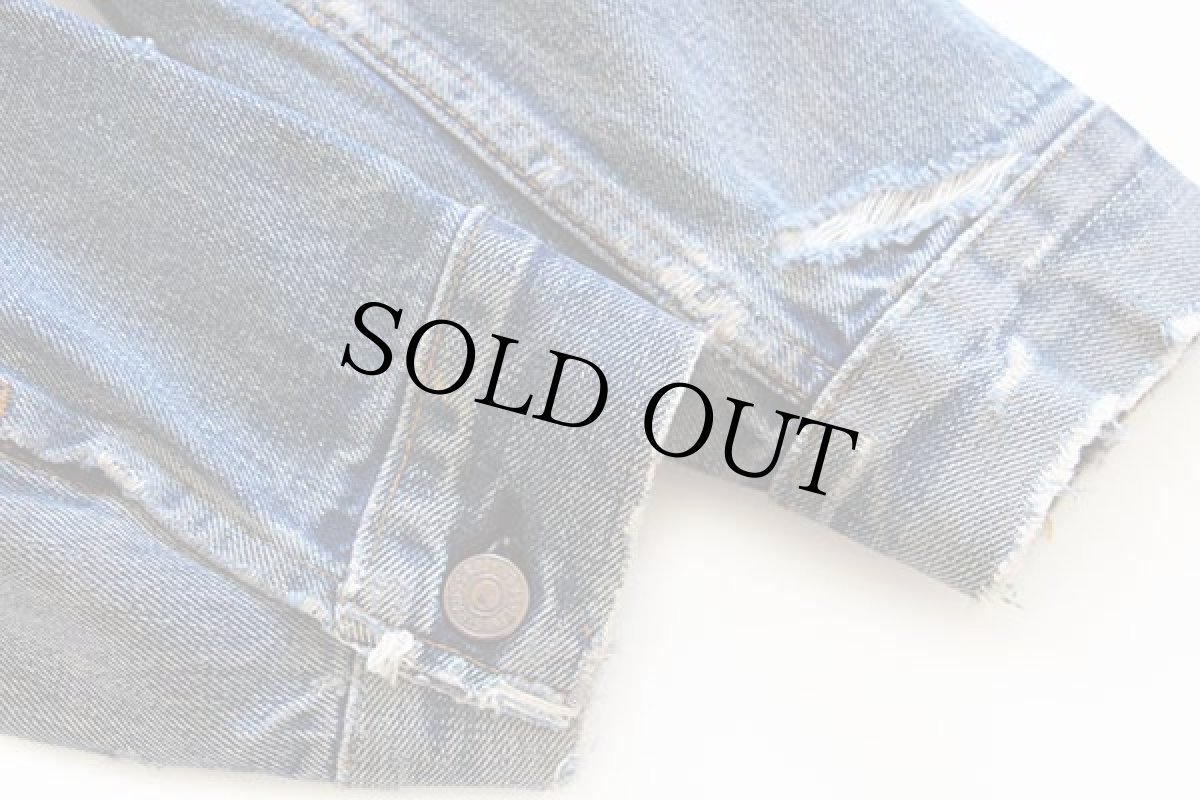 画像10: 60s USA製 LEVI'Sリーバイス 70505 BIGE ダメージ デニムジャケット (10)