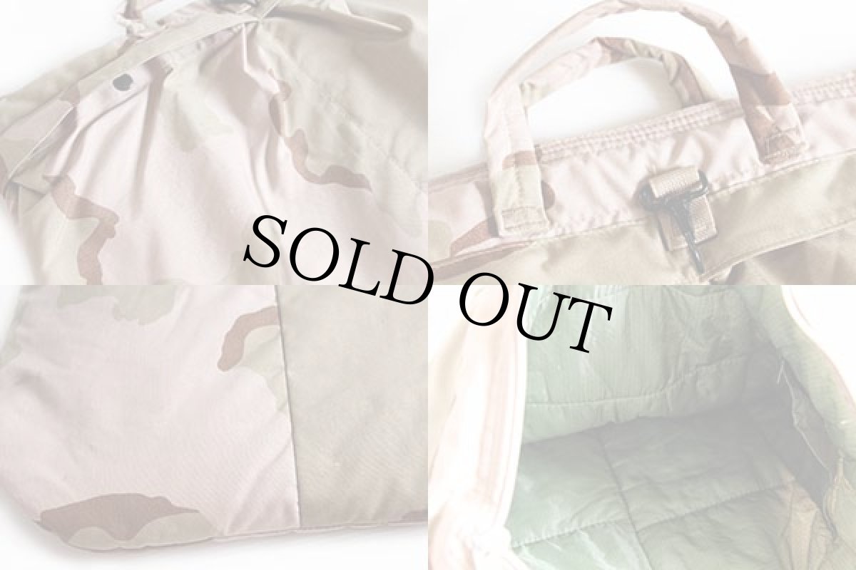 画像3: 米軍 デザートカモ ナイロン ヘルメットバッグ (3)