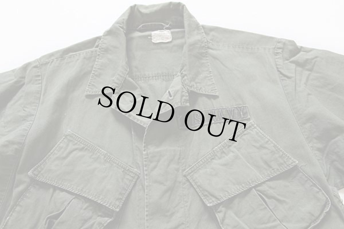 画像3: 60s 米軍 U.S.NAVY パッチ付き ジャングルファティーグジャケット 3rd ノンリップ S-R (3)