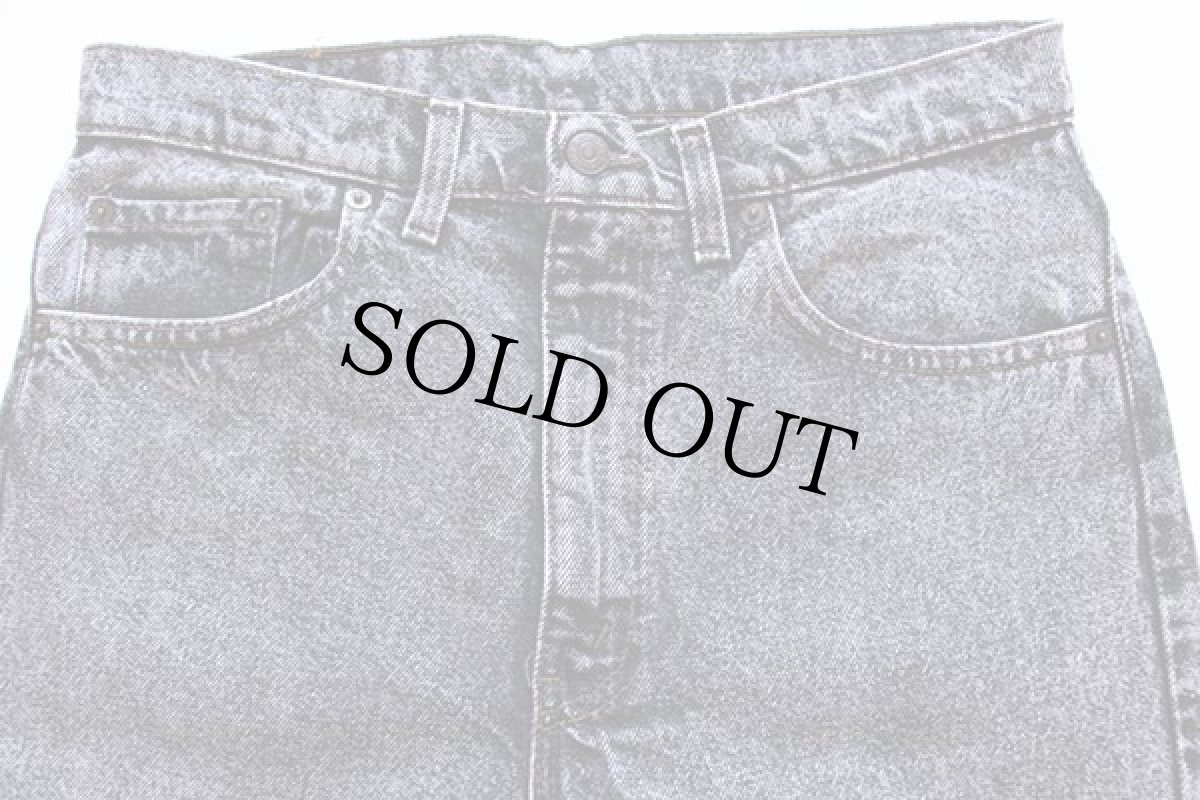 画像2: 90s USA製 Levi'sリーバイス 505 ケミカルウォッシュ ブラックデニムパンツ w33 L34★アシッド (2)