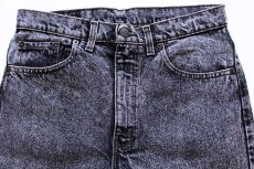 画像2: 90s USA製 Levi'sリーバイス 505 ケミカルウォッシュ ブラックデニムパンツ w33 L34★アシッド (2)