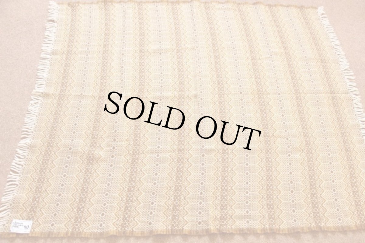 画像2: 80s USA製 Amana 織り柄 ウール ブランケット (2)