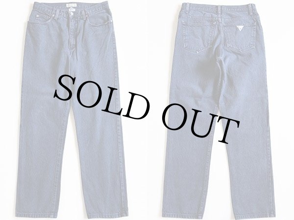 【新品未使用】GUESS デニムパンツ W32 L30 MADE IN USA 90s USA製 GUESS JEANS ゲス カラーデニムパンツ 紺 w32 L30