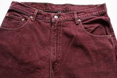 画像2: 90s USA製 Levi'sリーバイス 560 カラーデニムパンツ バーガンディ w36 L32 (2)