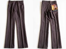 画像2: デッドストック★90s USA製 Levi'sリーバイス 517 ポリエステルパンツ ココア w29 L32★スタプレ (2)