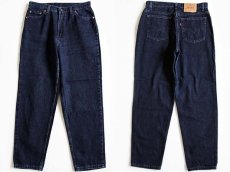 画像1: 90s USA製 Levi'sリーバイス 521 カラーデニムパンツ 濃紺 14S (1)