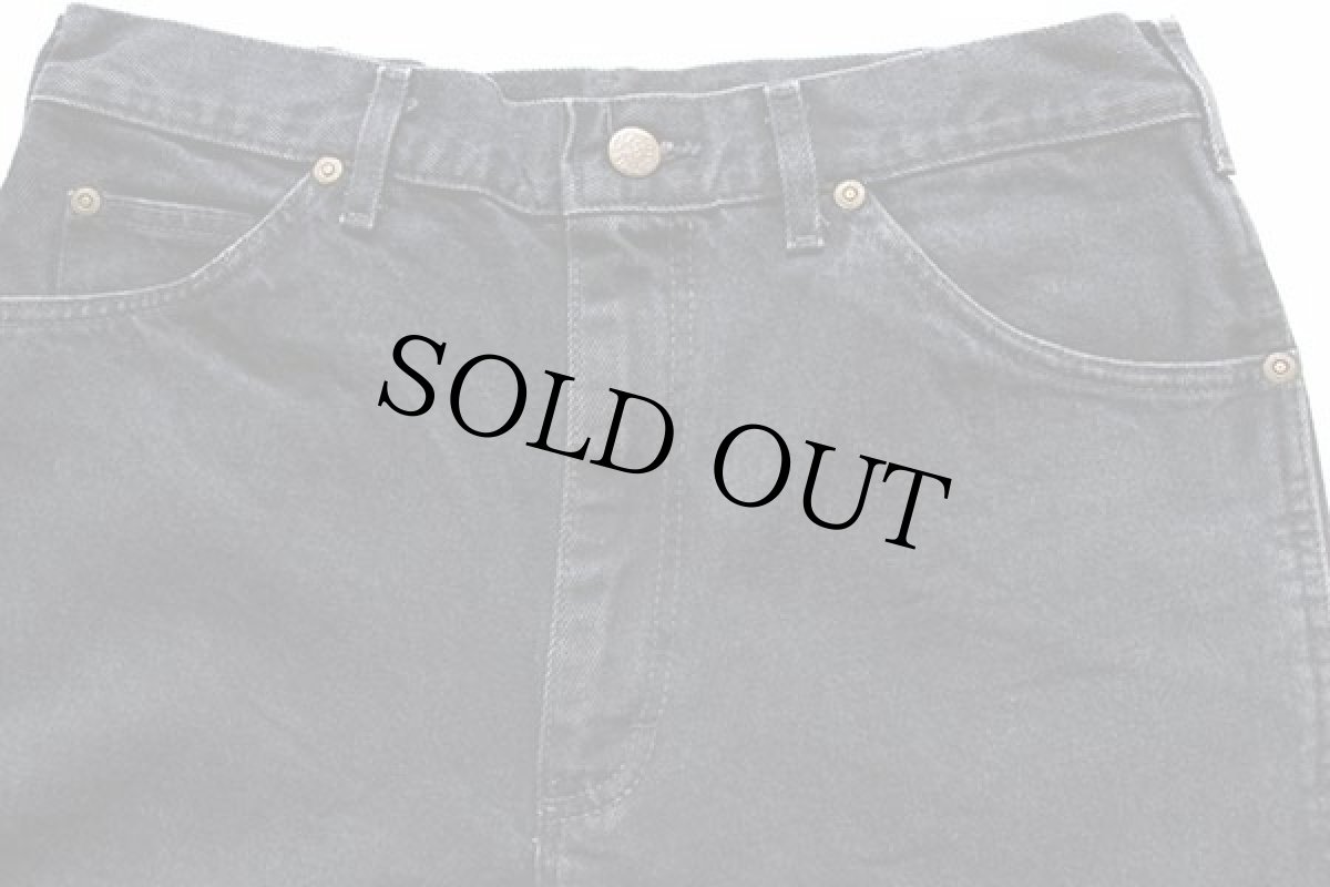 画像2: 80s USA製 Leeリー 200-5503 カラーデニムパンツ 濃紺 w34 L30 (2)