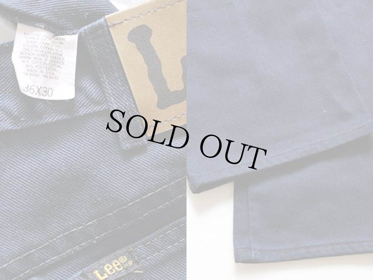 画像3: 90s USA製 Leeリー 200 ツイルパンツ 紺 w36 L30 (3)