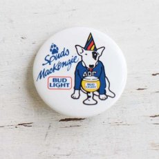 画像1: 80s BUD LIGHTバドライト Spuds MacKenzie 缶バッジ★Budweiserバドワイザー (1)