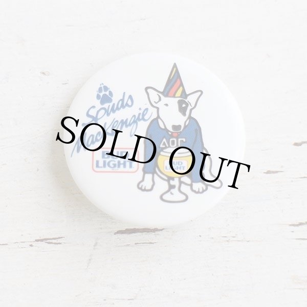 80s BUD LIGHTバドライト Spuds MacKenzie 缶バッジ☆Budweiser