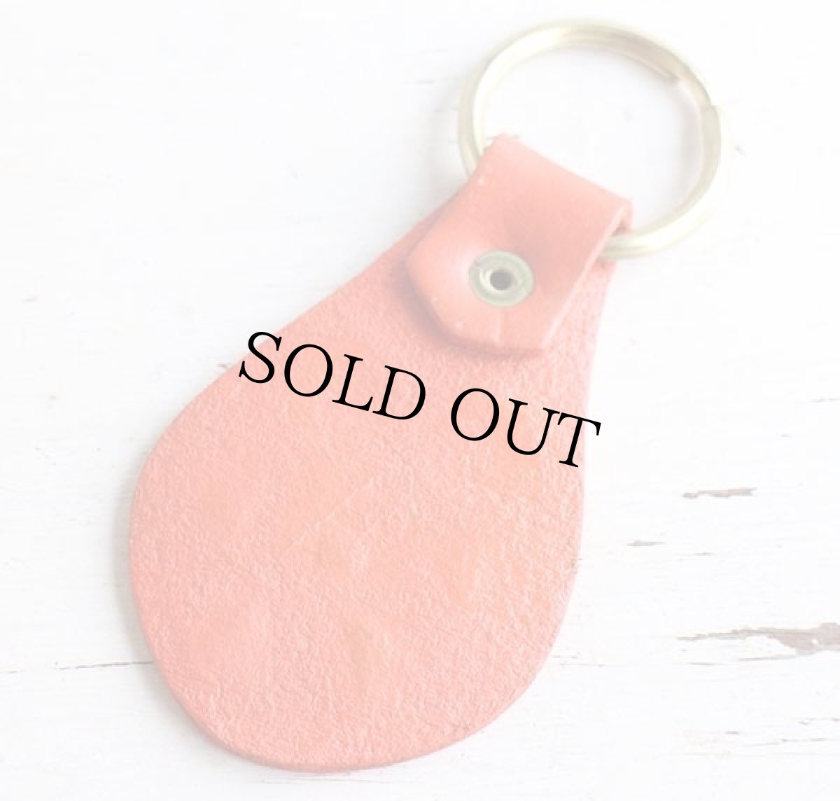 画像2: バタフライ カービング レザー キーホルダー オレンジ (2)