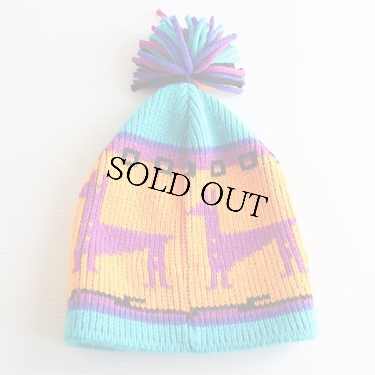 画像2: USA製 Wigwam 動物柄 ニットキャップ (2)