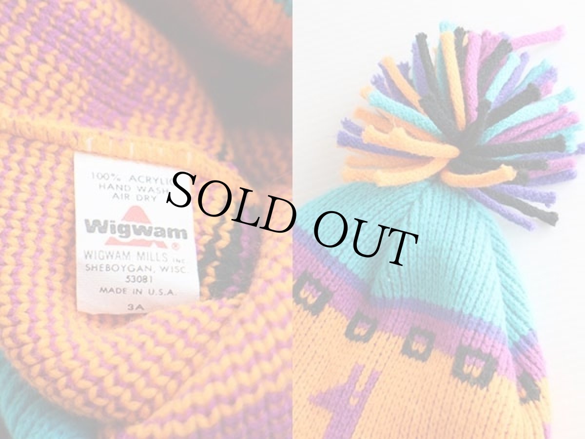 画像3: USA製 Wigwam 動物柄 ニットキャップ (3)