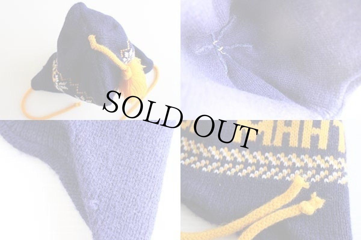 画像3: MAHTOMEDI 耳当て付き ニットキャップ 紺×マスタード (3)