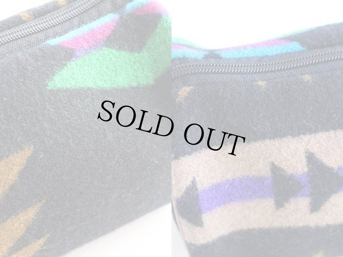 画像4: 80s USA製 PENDLETONペンドルトン ネイティブ柄 ウール ブランケット ポーチ (4)