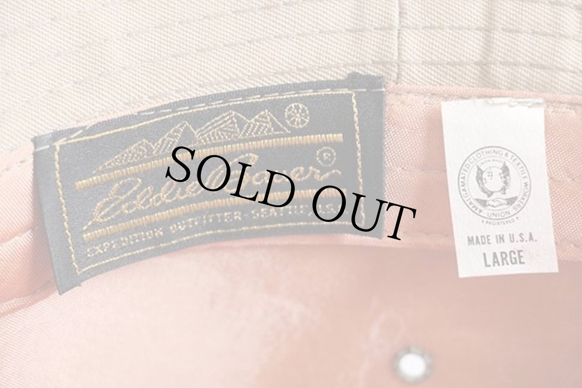 画像4: 80s USA製 EddieBauerエディーバウアー 中折れ ハット タン L (4)